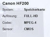 Canon HF200 Testbericht Canon HF200 Testbericht