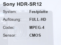 Sony HDR-SR12 Testbericht
