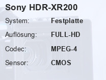 Sony HDR-XR200 Testbericht Sony HDR-XR200 Testbericht