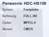 Panasonic HDC-HS100 Testbericht