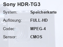 Sony HDR-TG3 Testbericht