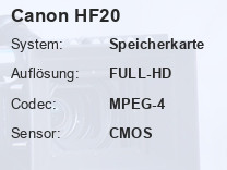 Canon HF20 Testbericht