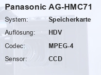 Panasonic AG-HMC71 Testbericht Panasonic AG-HMC71 Testbericht
