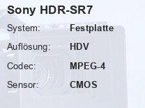 Sony HDR-SR7 Testbericht Sony HDR-SR7 Testbericht